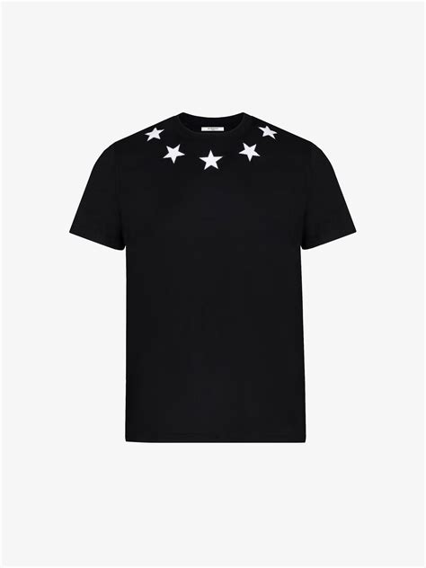 givenchy t shirt white black stars|men's givenchy t shirt sale.